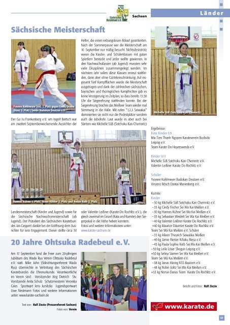 DKV-Magazin Nr. 6 - Chronik des Karate