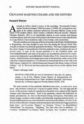 Full Text Document (826 kb) - Historic Brass Society