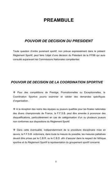 PREAMBULE - Comité Bouliste Départemental de l'Isère