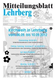 Kirchweih in Lehrberg vom 06.09. bis 10.09.2012 ... - Markt Lehrberg