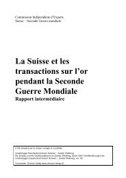 La Suisse et les transactions sur l'or pendant la Seconde Guerre ...