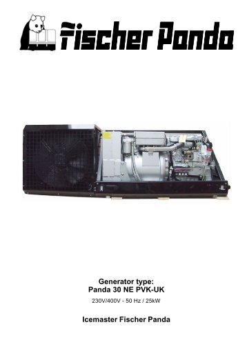 Generator type: Panda 30 NE PVK-UK Icemaster Fischer ... - Ysebaert