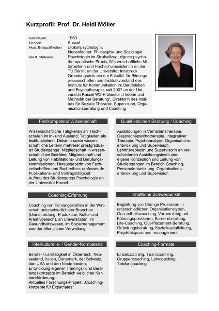 Kurzprofil: Prof. Dr. Heidi Möller