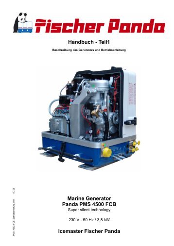 Handbuch - Teil1 Marine Generator Panda PMS 4500 FCB Icemaster Fischer Panda