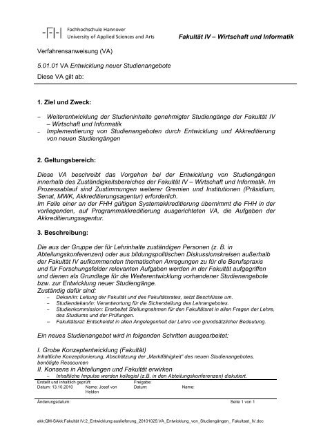 QM-Handbuch - Hochschule Hannover