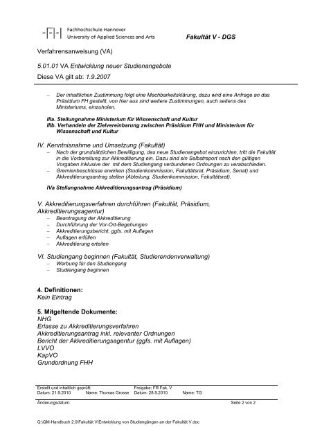 QM-Handbuch - Hochschule Hannover