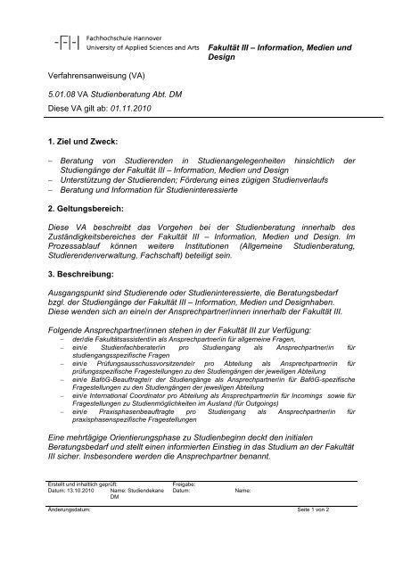 QM-Handbuch - Hochschule Hannover
