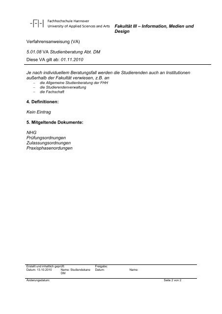 QM-Handbuch - Hochschule Hannover