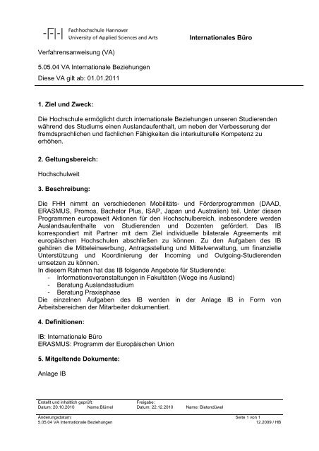 QM-Handbuch - Hochschule Hannover