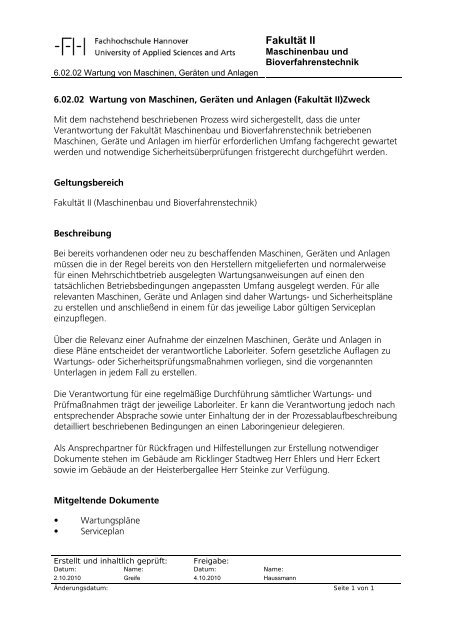 QM-Handbuch - Hochschule Hannover