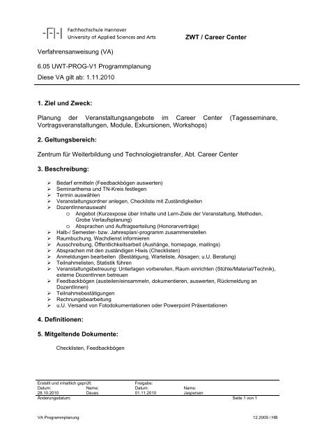 QM-Handbuch - Hochschule Hannover