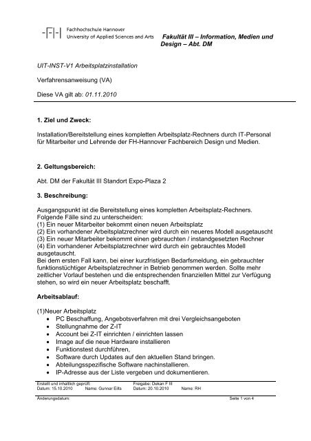 QM-Handbuch - Hochschule Hannover