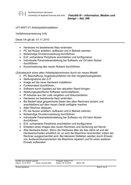 QM-Handbuch - Hochschule Hannover