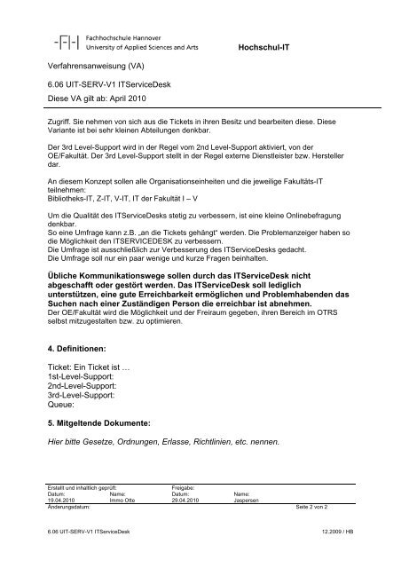 QM-Handbuch - Hochschule Hannover