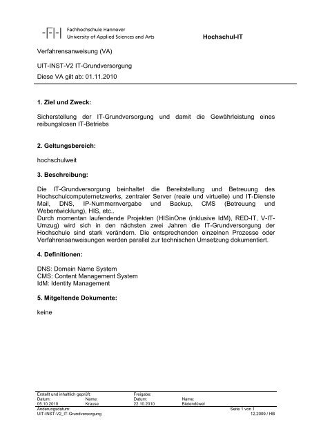 QM-Handbuch - Hochschule Hannover