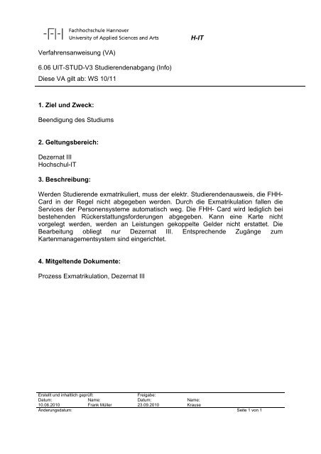 QM-Handbuch - Hochschule Hannover