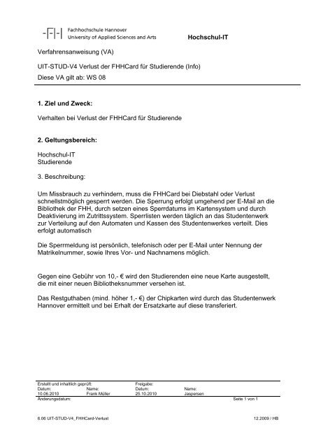 QM-Handbuch - Hochschule Hannover