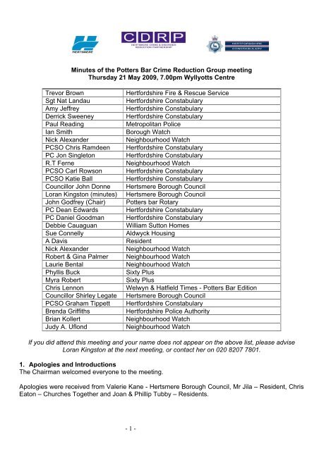 View document now Hertsmere Borough Council