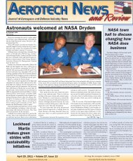 Astronauts welcomed at NASA Dryden - Aerotech News and Review
