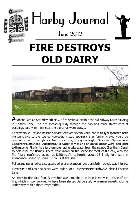 Fire Destroys Old Dairy The Harby Website
