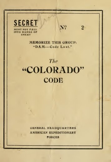 The "Colorado" code.