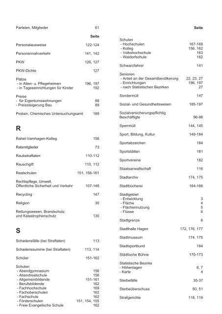 Statistisches Jahrbuch 2012 - Hagen
