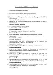 Kurzprotokoll der GR-Sitzung vom 17.10.2012 - Gemeinde Alkoven