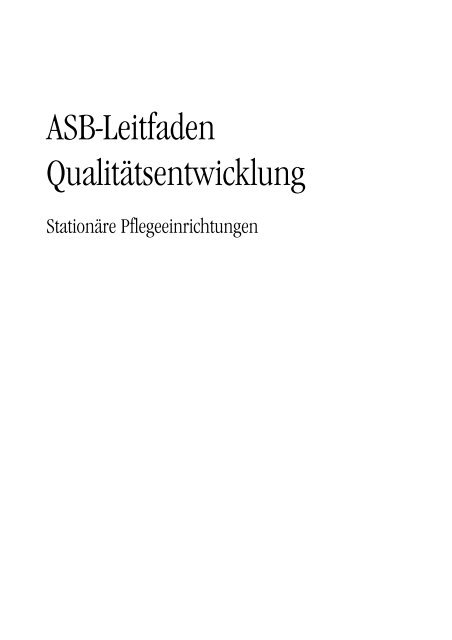 Asb Leitfaden Qualitatsentwicklung