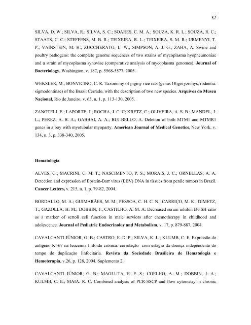 Produção técnico-científica 2004 - 2005 e Produção acadêmica