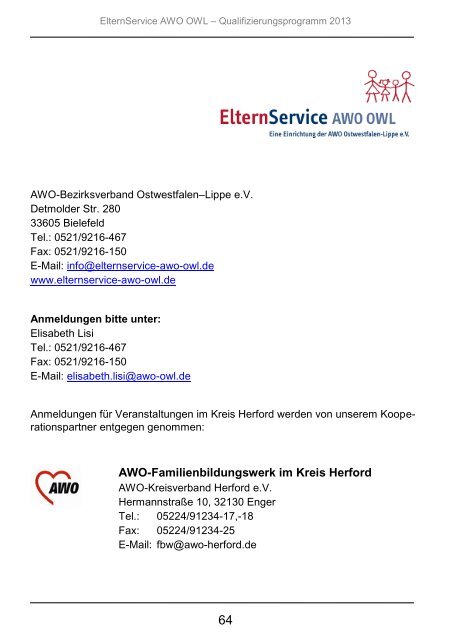 Qualifizierungsprogramm 2013 ElternService AWO OWL (2,48 MB