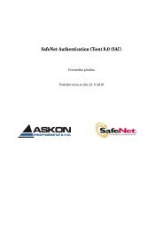 SafeNet Authentication Client 8.0 (SAC) - ASKON INTERNATIONAL ...