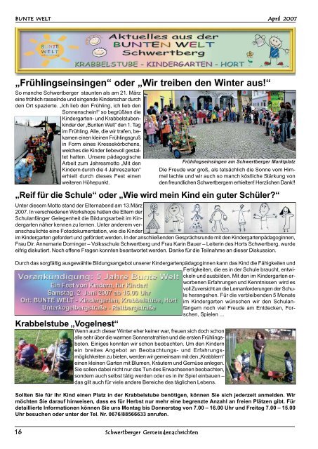 Gemeindezeitung Nr. 33 im April 2007 - Schwertberg