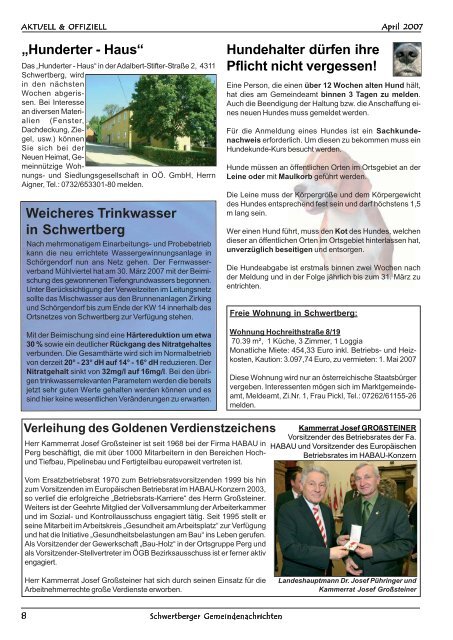 Gemeindezeitung Nr. 33 im April 2007 - Schwertberg