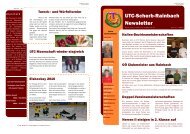 UTC-Scherb-Rainbach Newsletter
