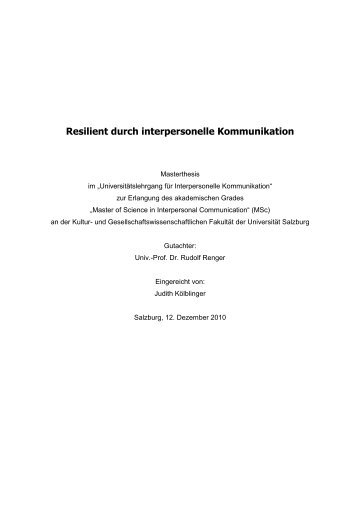 Resilient durch interpersonelle Kommunikation - Komunariko