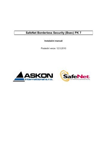 SafeNet Borderless Security (Bsec) - ASKON INTERNATIONAL sro