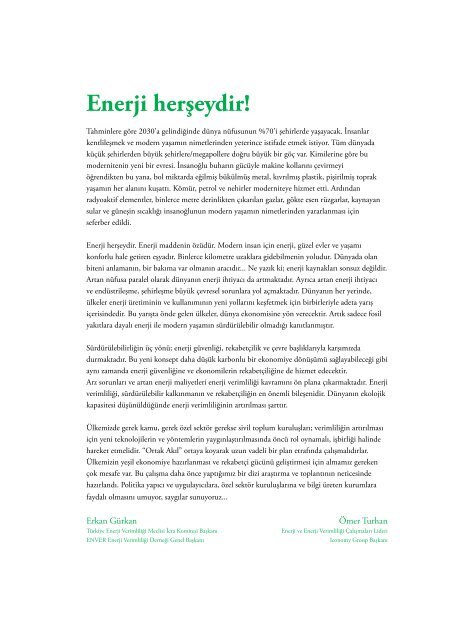 Türkiye Enerji ve Enerji Verimliliği Çalışmaları Raporu - ENVER
