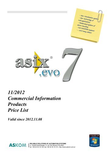Asix Commercial Information - Askom