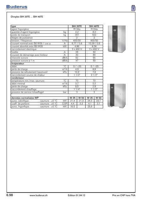 Catalogue distribution de chaleur - Buderus Heiztechnik AG