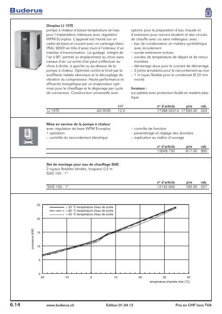 Catalogue distribution de chaleur - Buderus Heiztechnik AG