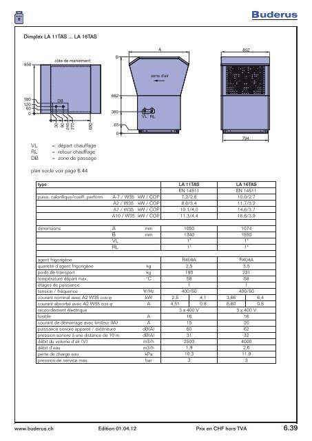 Catalogue distribution de chaleur - Buderus Heiztechnik AG