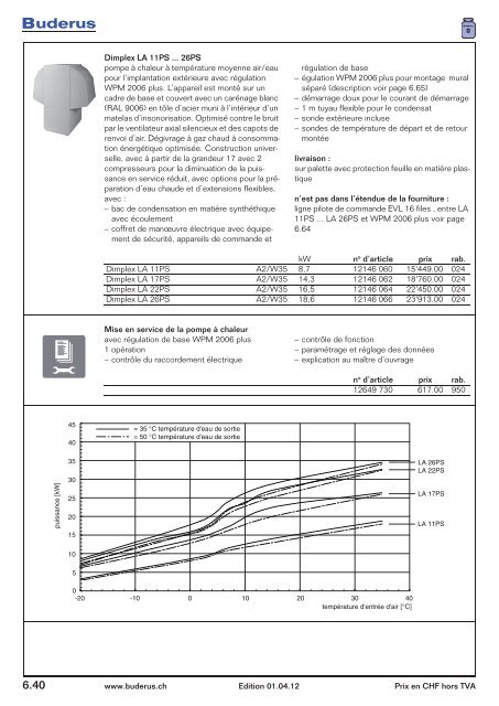 Catalogue distribution de chaleur - Buderus Heiztechnik AG