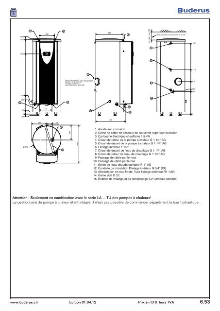 Catalogue distribution de chaleur - Buderus Heiztechnik AG