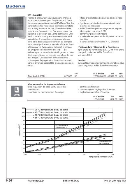 Catalogue distribution de chaleur - Buderus Heiztechnik AG