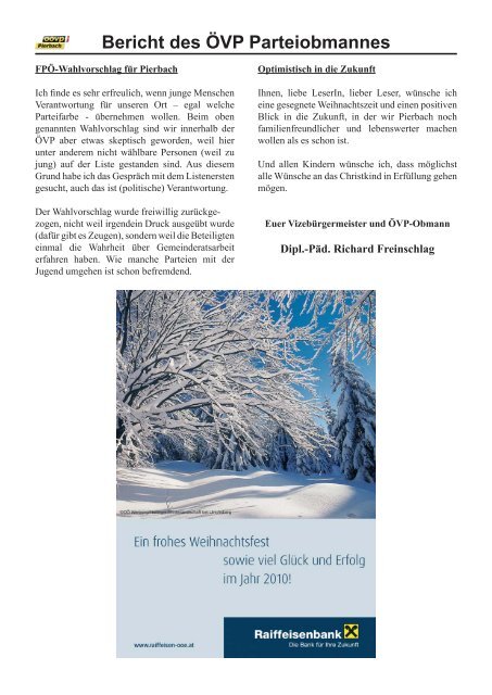 Pierbach Aktuell Winter 2009 (5,46 MB)