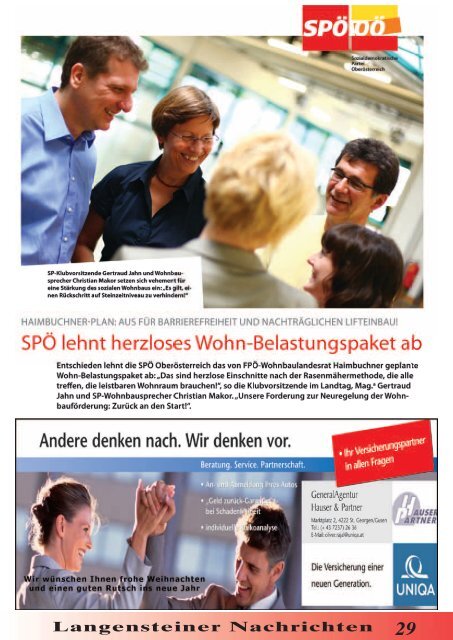 Neues aus dem Kulturausschuss - SPÖ Langenstein