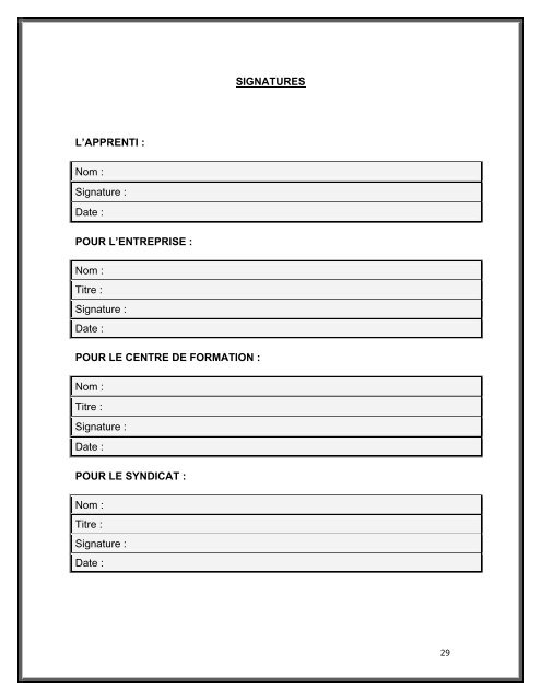 politique de stage industriel et procédures - CETEMMM