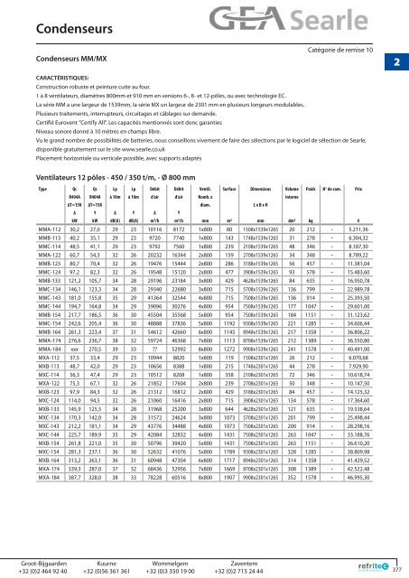 Evaporateurs plafonniers - Refritec