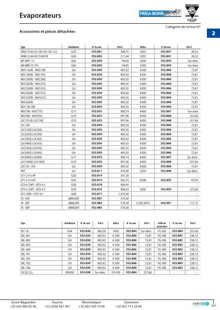 Evaporateurs plafonniers - Refritec