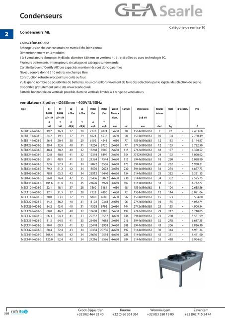 Evaporateurs plafonniers - Refritec